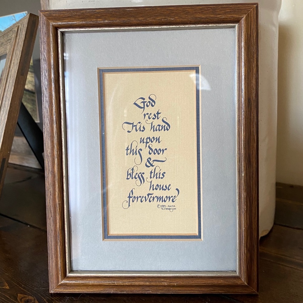 Anita Robertson quote print vintage framed